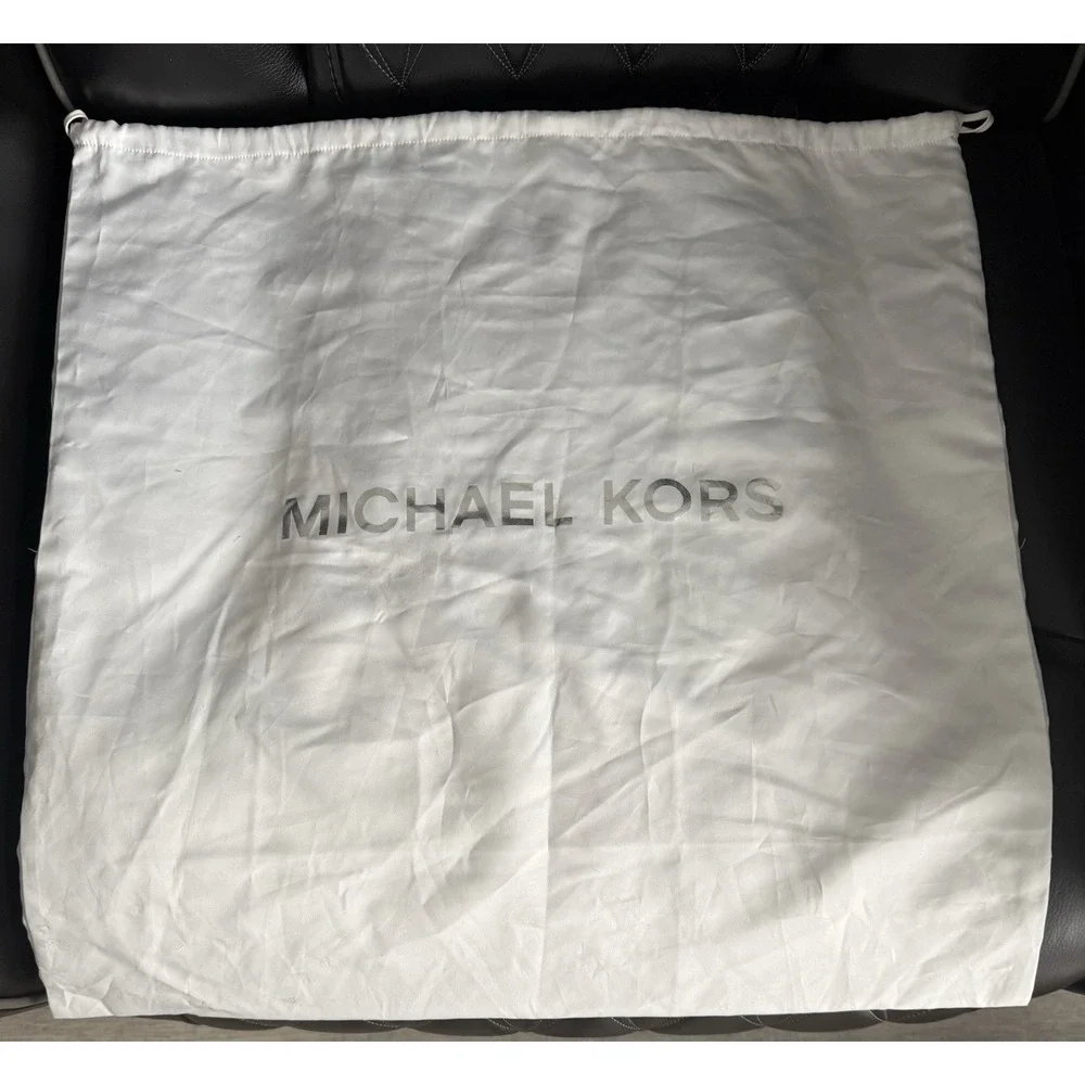 Michael Kors Jet Set Purse Handbag Tote Center Stripe Navy White Dust Bag